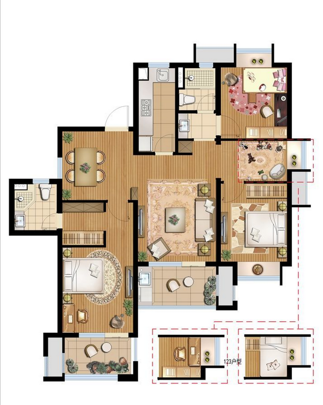 3居室户型样式