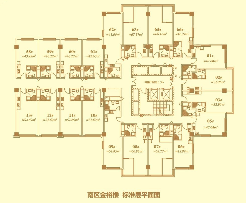 美泰美公寓-金座楼层平面图